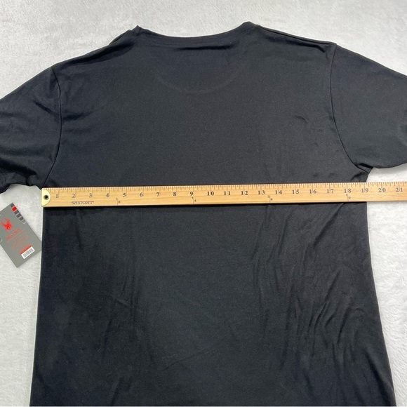 NWT Spyder Large Men's Spandex Soft Stretchy Athletic Black Short Sleeve T Shirt - Picture 7 of 10